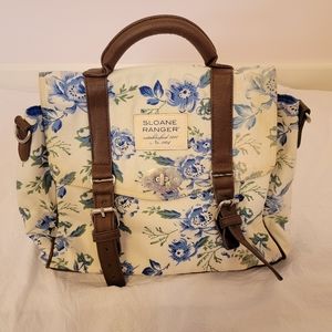 Flowered Sloane Ranger satchel crossbody bag